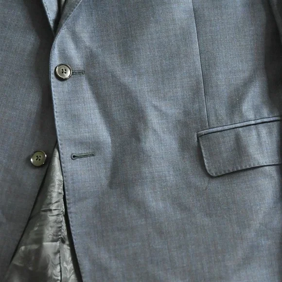 Jos A Bank Reserve 50R Blue‎ Plaid Reda Wool Soft Shoulder Blazer Sport Coat